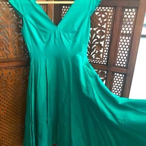 PETER SOM x Made In Kind Silk Green Dress